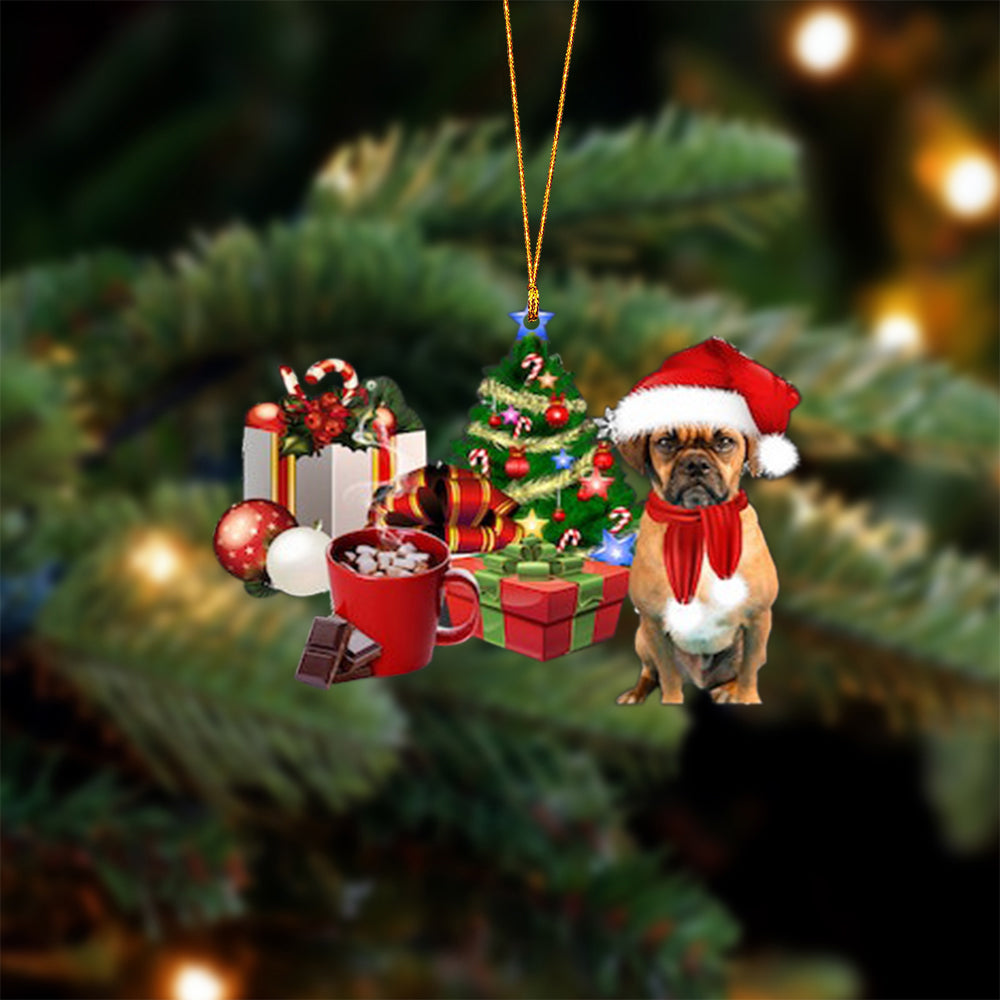Puggle-Christmas girl-Two Sided Ornament