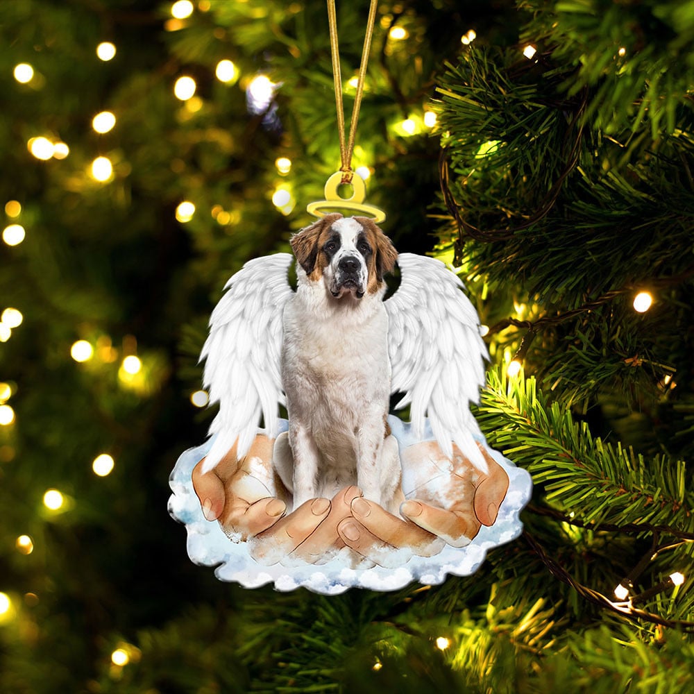 Saint Bernard-In The Hands Of God Xmas-Two Sided Ornament