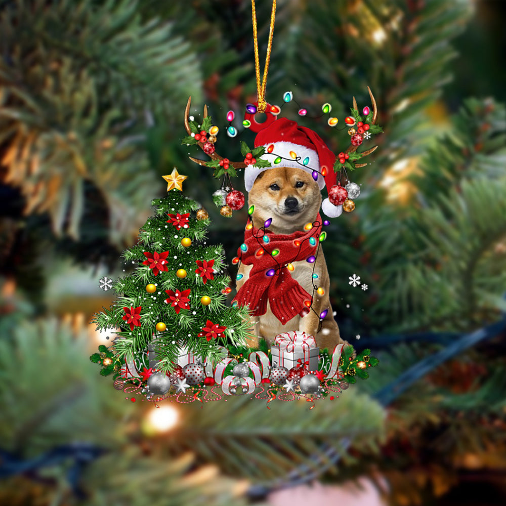 Shiba Inu-Reindeer Christmas-Two Sided Ornament