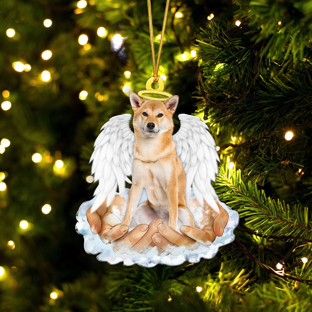 Shiba Inu-In The Hands Of God Xmas-Two Sided Ornament