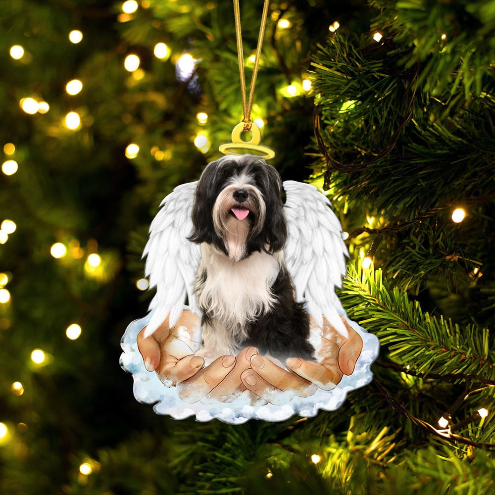 Tibetan Terrier-In The Hands Of God Xmas-Two Sided Ornament