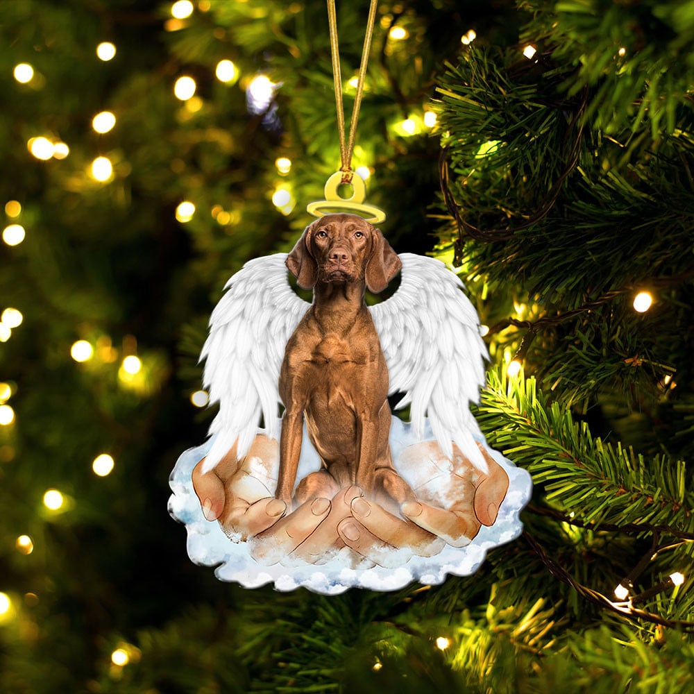 Vizsla-In The Hands Of God Xmas-Two Sided Ornament