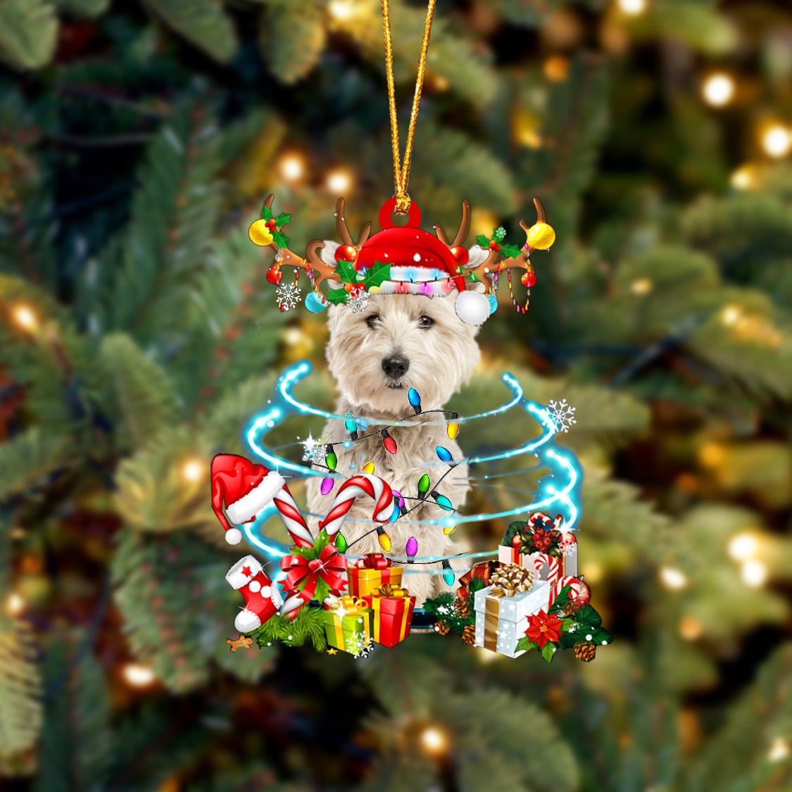 West Highland White Terrier2-Christmas Candy&Gift-Two Sided Ornament