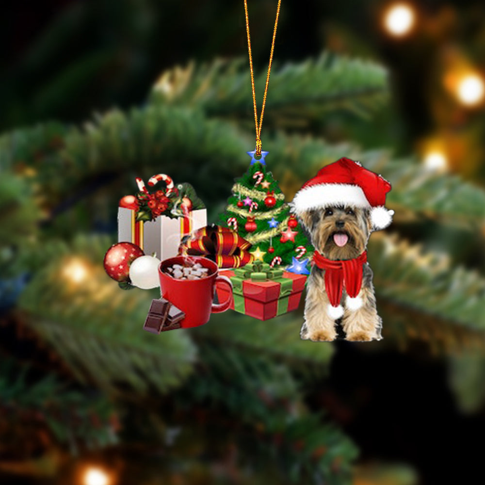 Yorkshire Terrier-Christmas girl-Two Sided Ornament