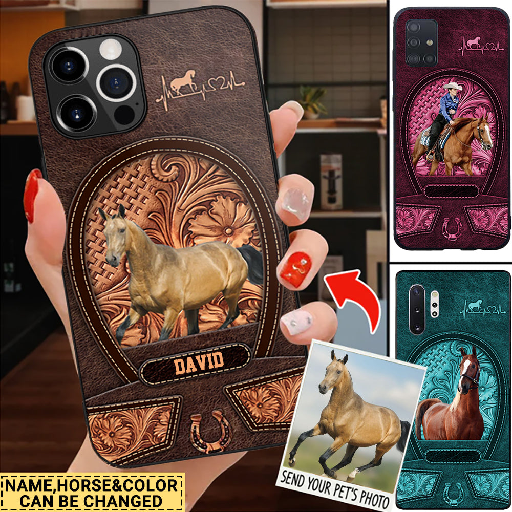 Personalized Phone Case-Love Horse Breeds Custom Name And Photo